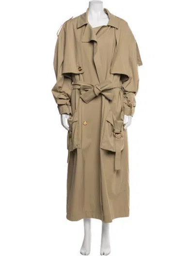 Pre-owned Balmain Trench Coat In Neutrals