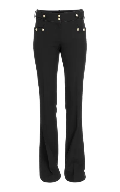 Balmain Twill Sailor Pants In Black