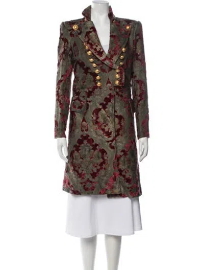 Pre-owned Balmain Vintage 2010 Coat In Green