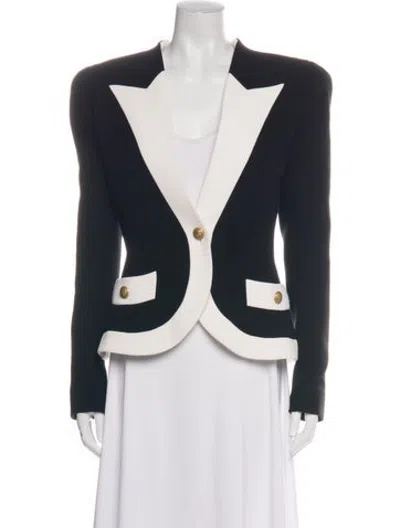 Pre-owned Balmain Virgin Wool Blazer W/ Tags In Black