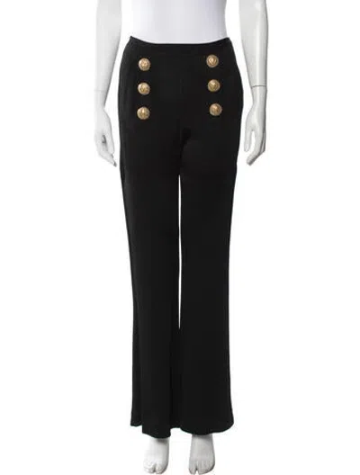 Pre-owned Balmain Wide Leg Pants In Black