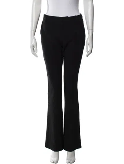 Pre-owned Balmain Wool Flared Pants In Black