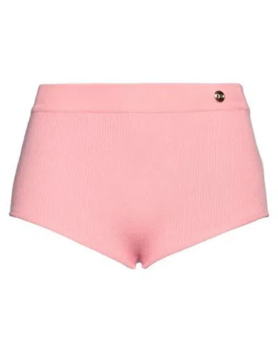 Balmain Wool-blended Culotte With Logoed Button In Pink