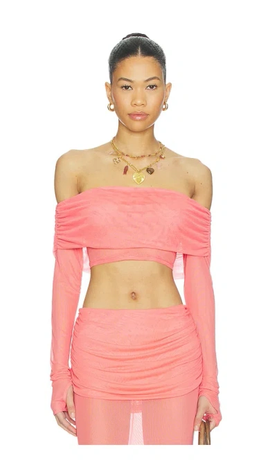 Bananhot Lena Shirt In Peach Pink