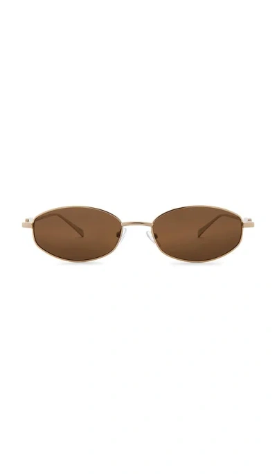 Banbe The Mila Sunglasses In Gold & Brown