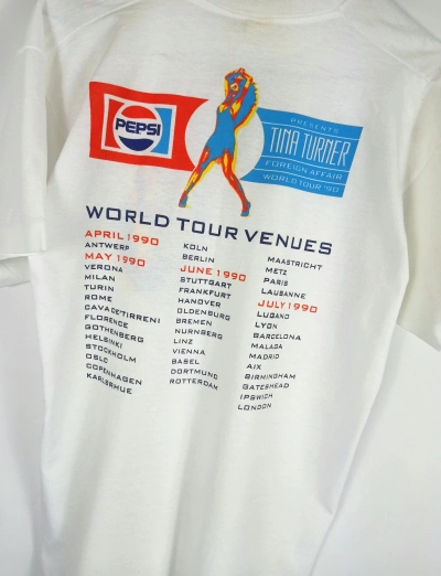 Pre-owned Band Tees X Made In Usa Vintage 1990 Tina Turner Foreign Affair World Tour Venue Tee In White
