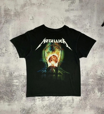 Pre-owned Band Tees X Metallica Crazy Double Sided Printed Metallica T-shirt In Black