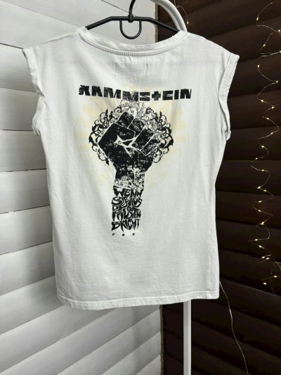 Pre-owned Band Tees X Rock Band Vintage Rammstein Sehnsucht Sleeveless In White