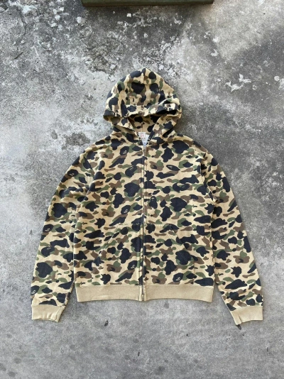 Pre-owned Bape 1st Camo Hoodie In Yellow