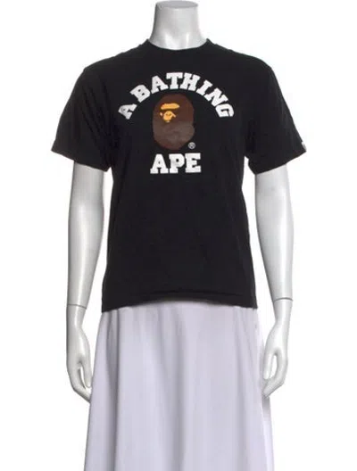 Pre-owned Bape Graphic Print Crew Neck T-shirt In Black