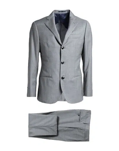 Barba Napoli Man Suit Grey Size 44 Virgin Wool