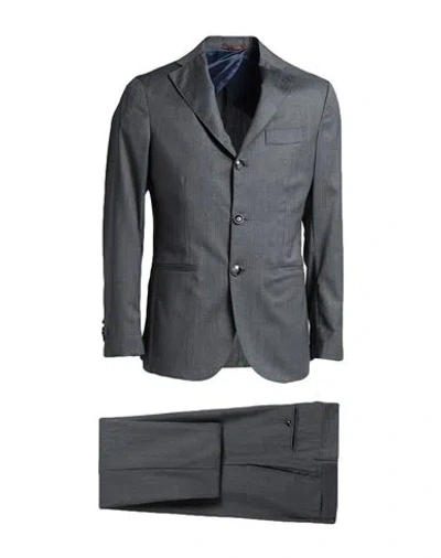 Barba Napoli Man Suit Lead Size 46 Virgin Wool In Grey