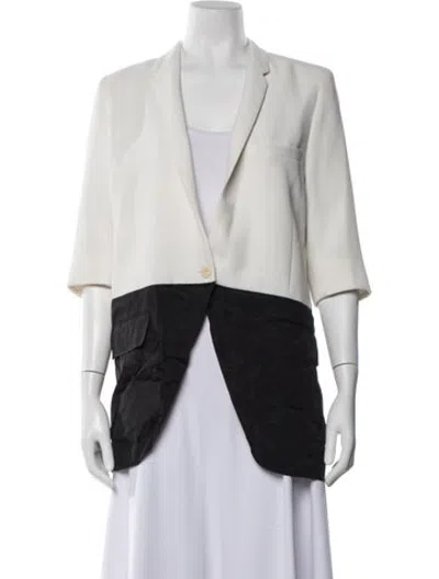 Pre-owned Barbara Bui Colorblock Pattern Blazer In Black/neutrals
