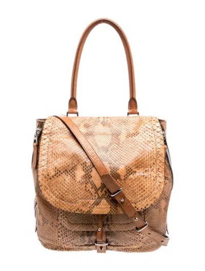 Pre-owned Barbara Bui Python Shoulder Bag In Brown