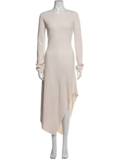 Pre-owned Barbara Bui Wool Midi Length Dress In Neutrals