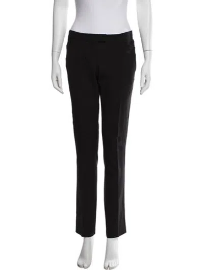 Pre-owned Barbara Bui Wool Straight Leg Pants In Black