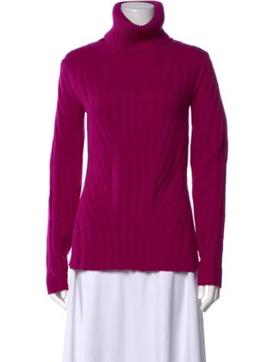 Pre-owned Barbara Bui Wool Turtleneck Sweater In Purple