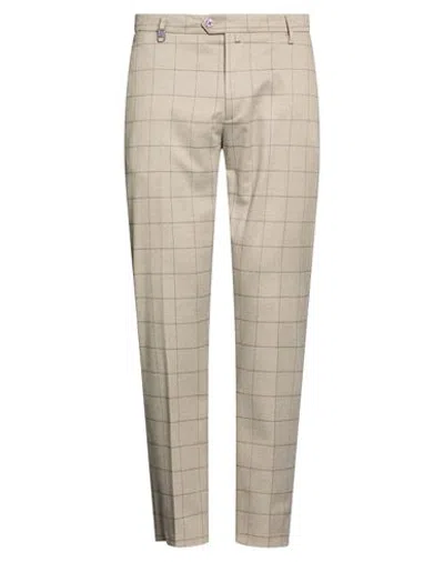 Barbati Man Pants Taupe Size 38 Polyester, Viscose, Elastane In Gray