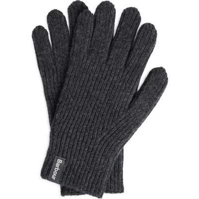 Barbour Danforth Wool & Cashmere Gloves In Gray