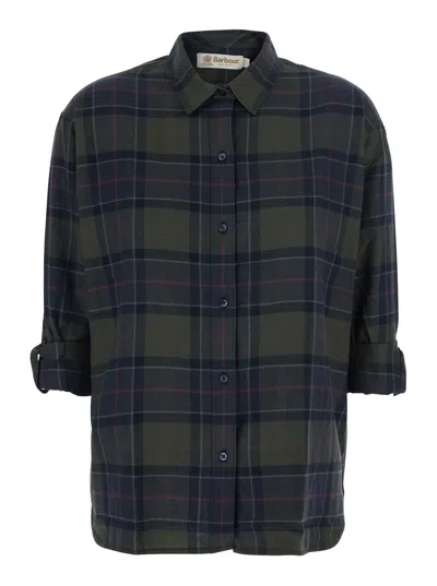 Barbour Elishaw Regular-fit Classic Collar Cotton Shirt With Embroidered Logo In Brown