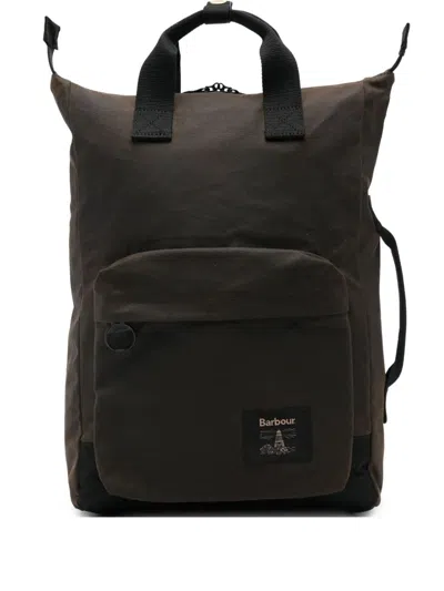 Barbour "field Wax" Backpack In Burgundy