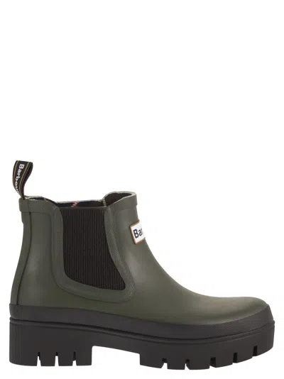 Barbour Halton - Rubber Chelsea Boots In Green