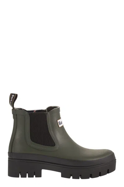 Barbour Halton - Rubber Chelsea Boots In Green