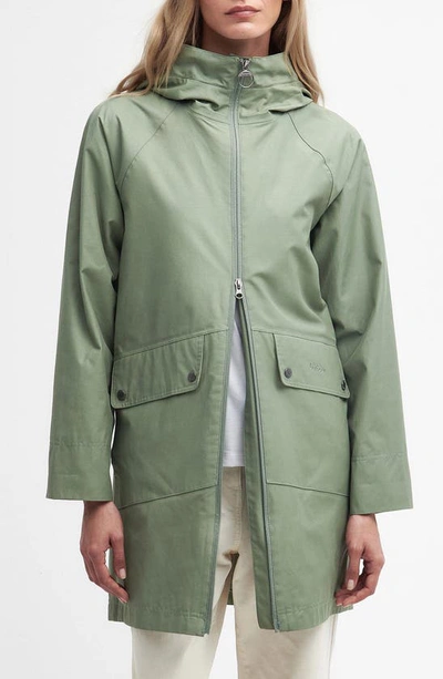 Barbour Heron Waterproof Jacket In Bay Leaf