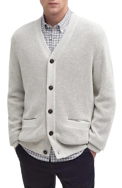 Barbour Howick Cotton Cardigan In Whisper White