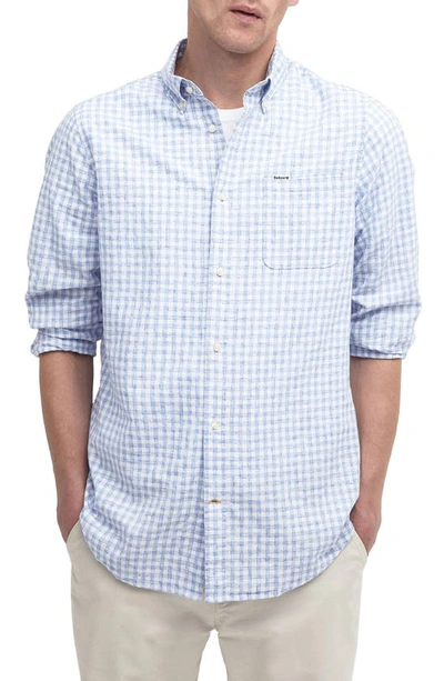 Barbour Kanehill Tailored Fit Button Front Shirt In Sky