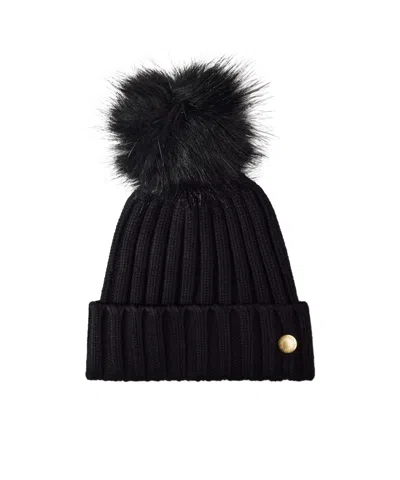 Barbour Large Pom-pom Hat In Black