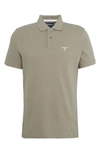 Barbour Lightweight Sports Piqué Polo In Dusty Green