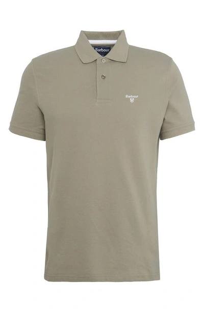 Barbour Lightweight Sports Piqué Polo In Dusty Green