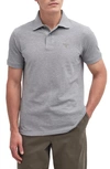Barbour Lightweight Sports Polo Shirt In Grey Marl