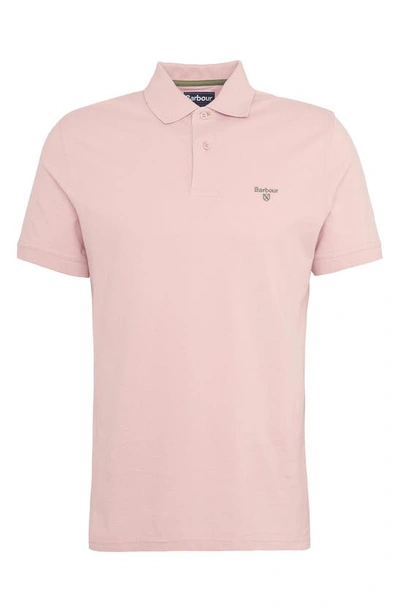 Barbour Lightweight Sports Piqué Polo In Pink Mist