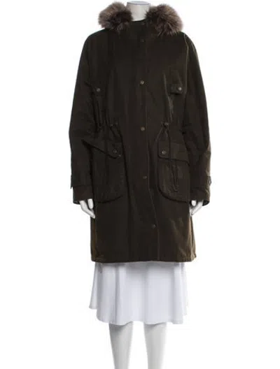 Pre-owned Barbour Parka In Green