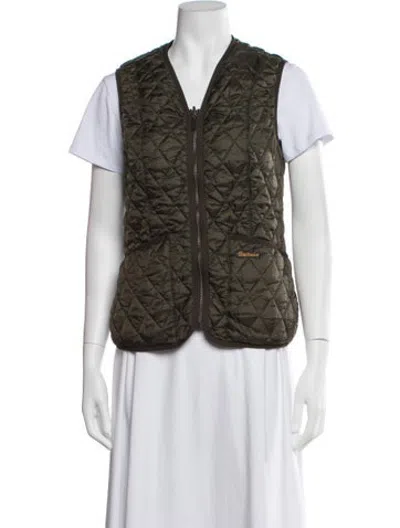 Pre-owned Barbour Vest In Green