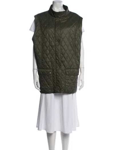Pre-owned Barbour Vest In Green