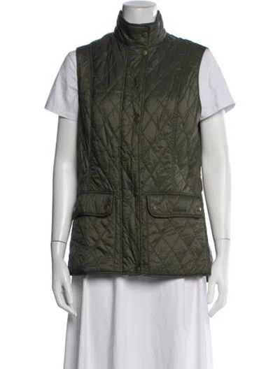 Pre-owned Barbour Vest In Green