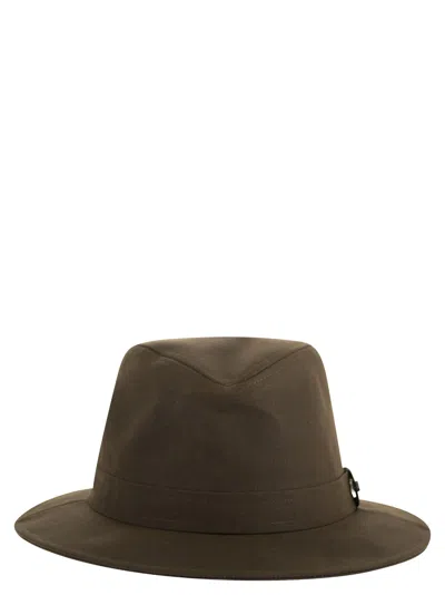 Barbour Vintage - Waxed Cotton Hat In White