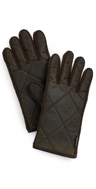 Barbour Westerdale Quilted Gloves Olive