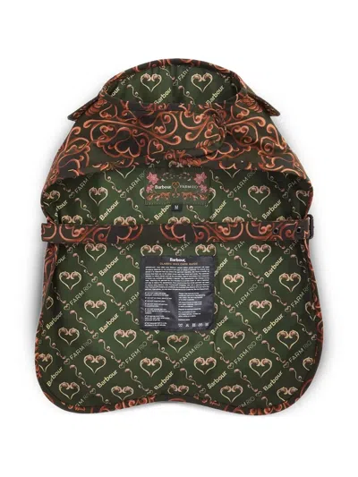 Barbour X Farm Rio Pineapple Corduroy-detail Patterned Pet Coat In Green