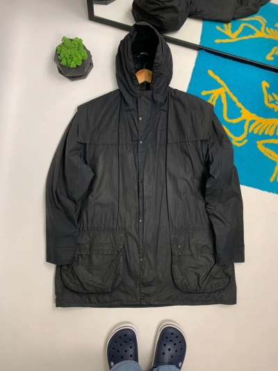 Pre-owned Barbour X Vintage Barbour Lined Durham Waxed Jacket In Black