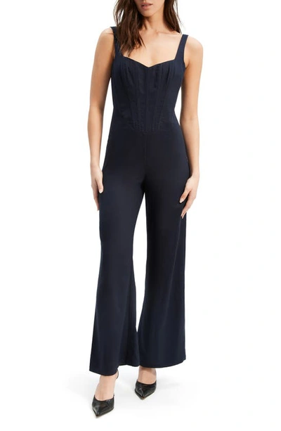 Bardot Baela Corset Jumpsuit In Navy