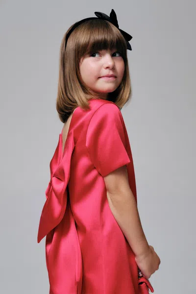 Bardot Junior Kids' Demi Bow Back Dress In Pink