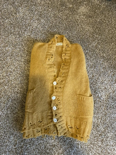 Pre-owned Bare Knuckles Cropped Cardigan In Yellow