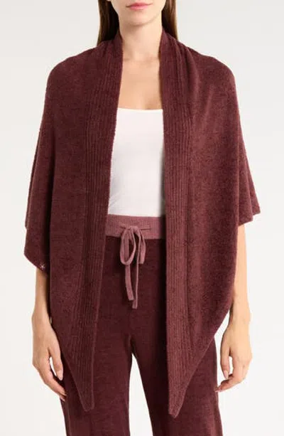Barefoot Dreams ® Cozychic Lite® Ribbed Collar Wrap In Burgundy
