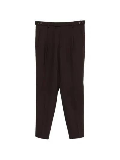 Barena Venezia Masco Ligio Pleated Straight-leg Trousers In Brown