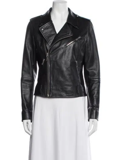 Pre-owned Barneys New York Biker Jacket In Blue