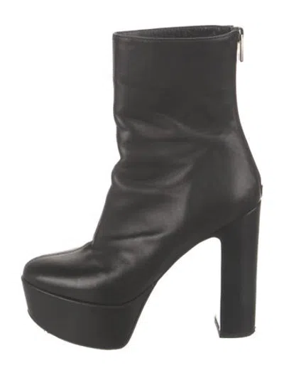 Pre-owned Barneys New York Leather Boots In Black